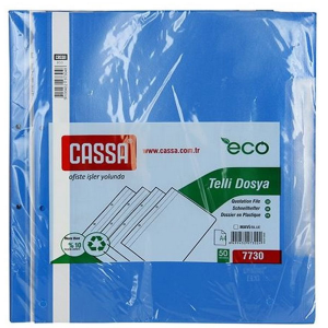 Cassa Telli Dosya Plastik Eco A4 Mavi 7730